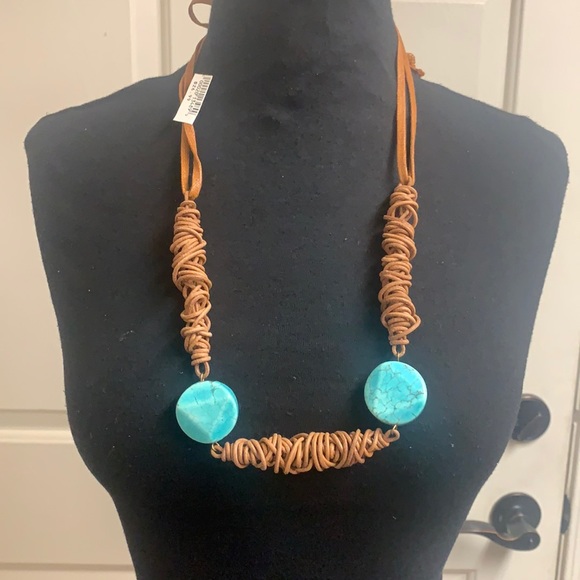 Disney Jewelry - NWT Disney Park teal and brown necklace